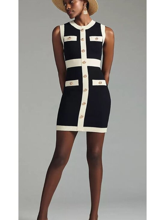 Endless Rose Dresses & Skirts - Endless Rose Anthropologie Mock-Neck Sleeveless Mini Dress Black Small